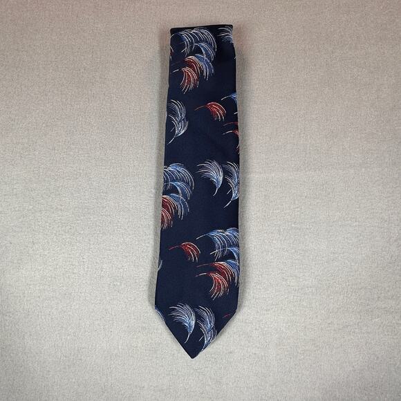 Vintage Philippe Creations Mens Tie Blue Abstract Professional Corporate Necktie - Picture 5 of 7